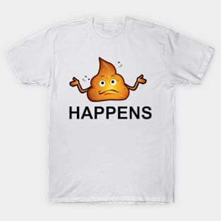 Shit Happens Poop Emoji T-Shirt